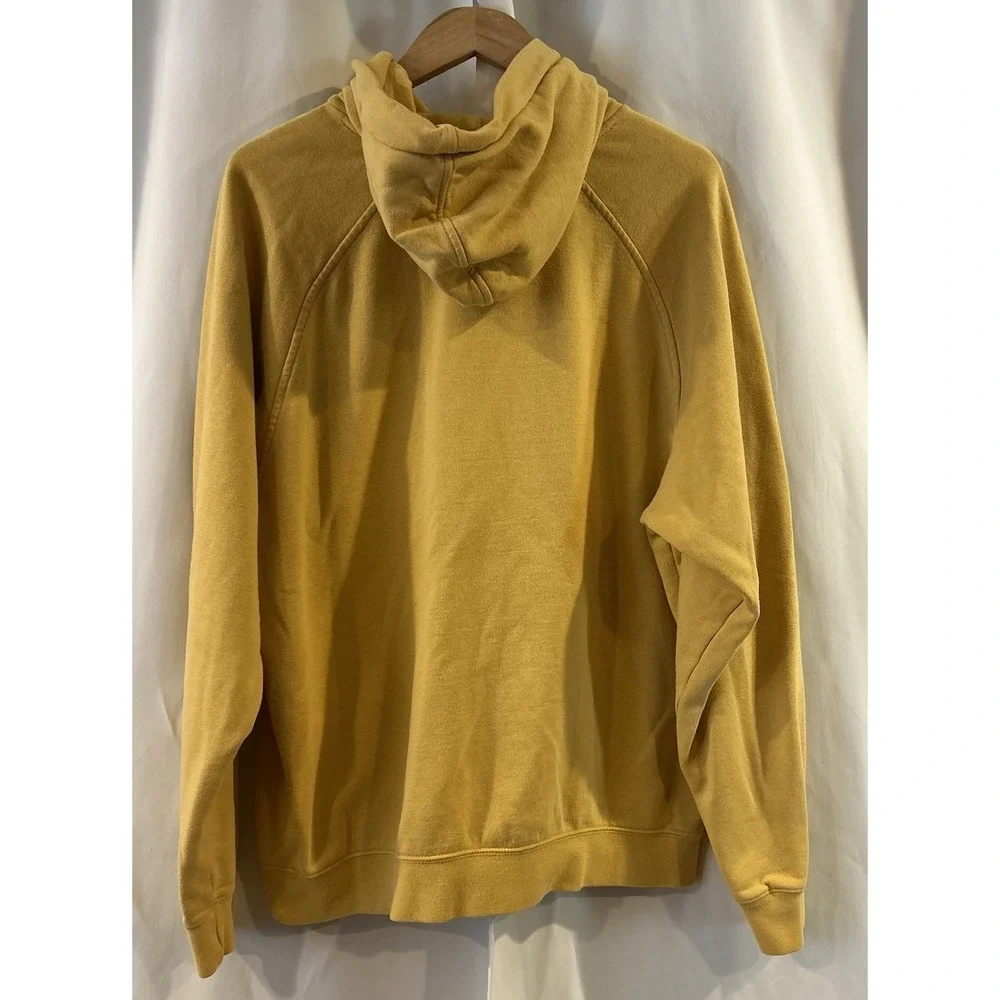 Vintage Y2K Nike Swoosh Logo Yellow Gold Pullover Hoodie Sweatshirt‎ - Men's L